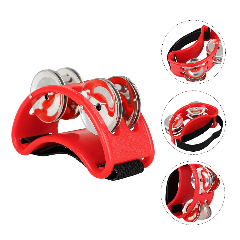 

Tambourines Kids Tambourine Percussion Instrument Music Enlightenment Shakers Musical Instrument Foot Jingle Bells Rhythm