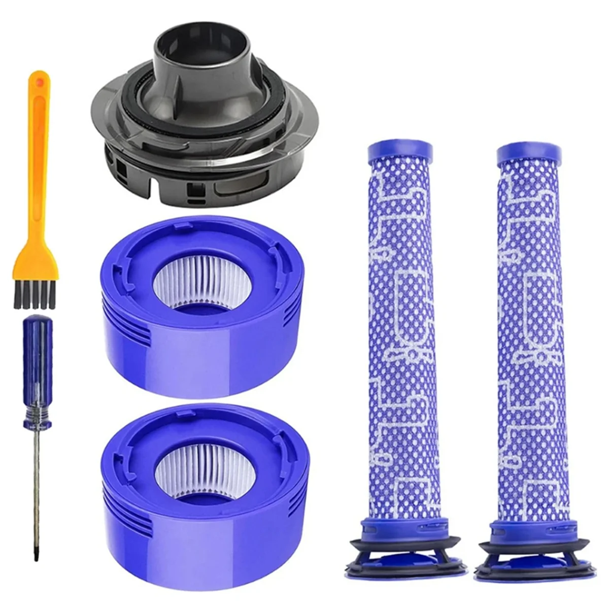 Rear Motor Cover and Filters Kit for Dyson V7 V8 Absolute/Animal Vacuum Cleaner Replaces Part 965661-01 & 967478-01