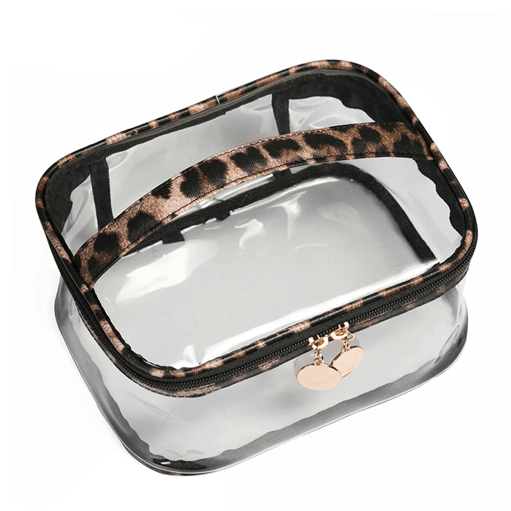 Beauty Cosmetic Bags Large Capacity Transparent Toiletries Organizer Water-proof Zipper Design Stylish Washing Packet