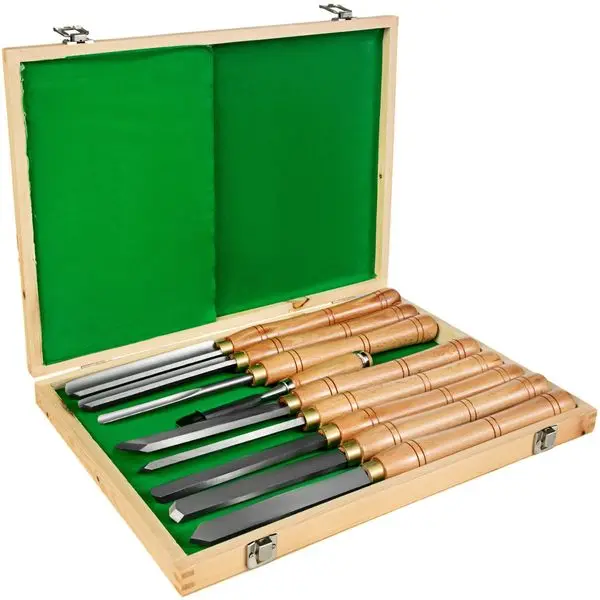 

VEVOR Woodworking 8 Pcs Lathe Chisel, Wood Lathe Chisel Cutting Carving HSS Steel, Wood Turning Tools for Hardwood, One Free Chi