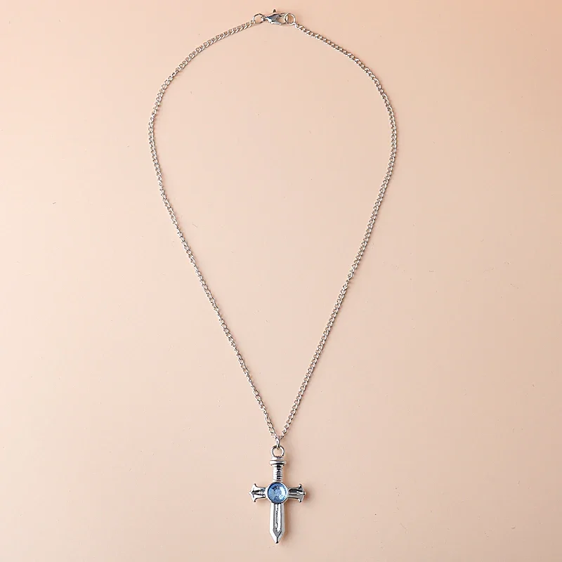 Hot Fairy Tail Cross collane pendenti Anime Cosplay Custome collana girocollo in metallo donna uomo gioielli Collier Femme