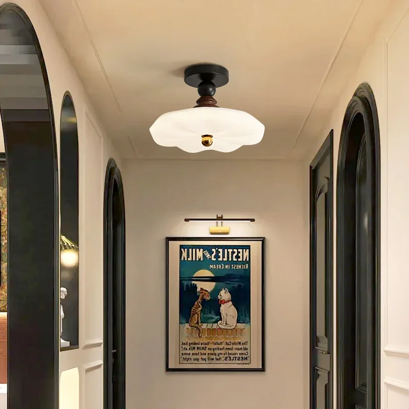 

French Retro Corridor Balcony Ceiling Lights LED Bedroom Restaurant Bar Chandelier Room Decoration Simple Ceiling Chandelier