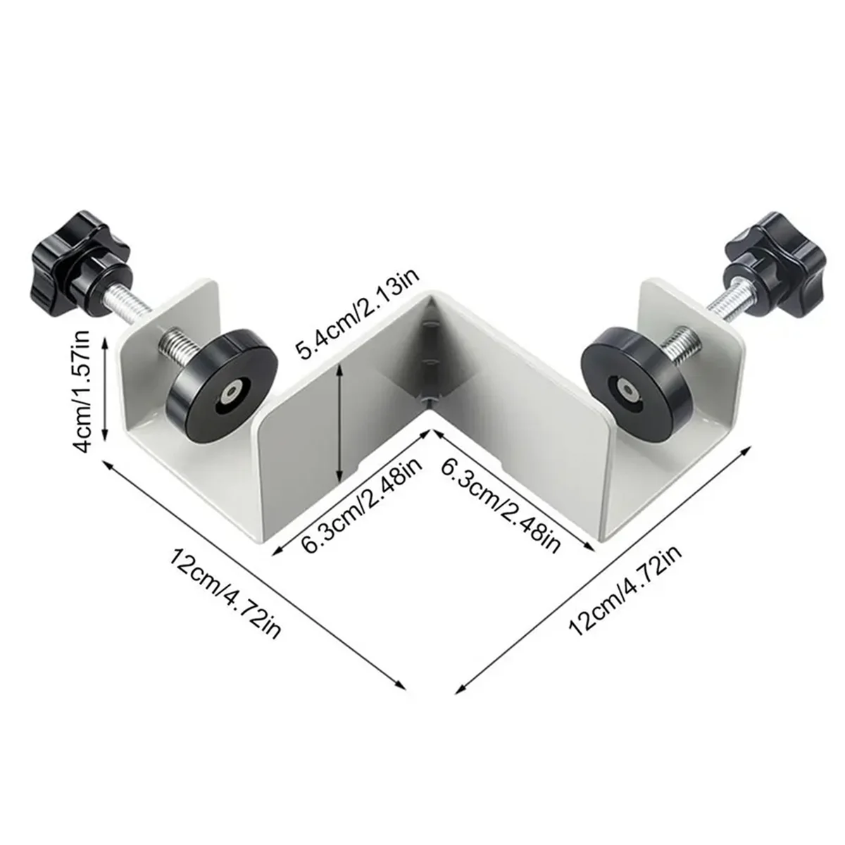 SEMOIC Right Angle Clamp 90 Degree 2 Pieces Corner Clamps T-Shaped Positioning Squares Clamping Tool with Adjustable Swing Jaw