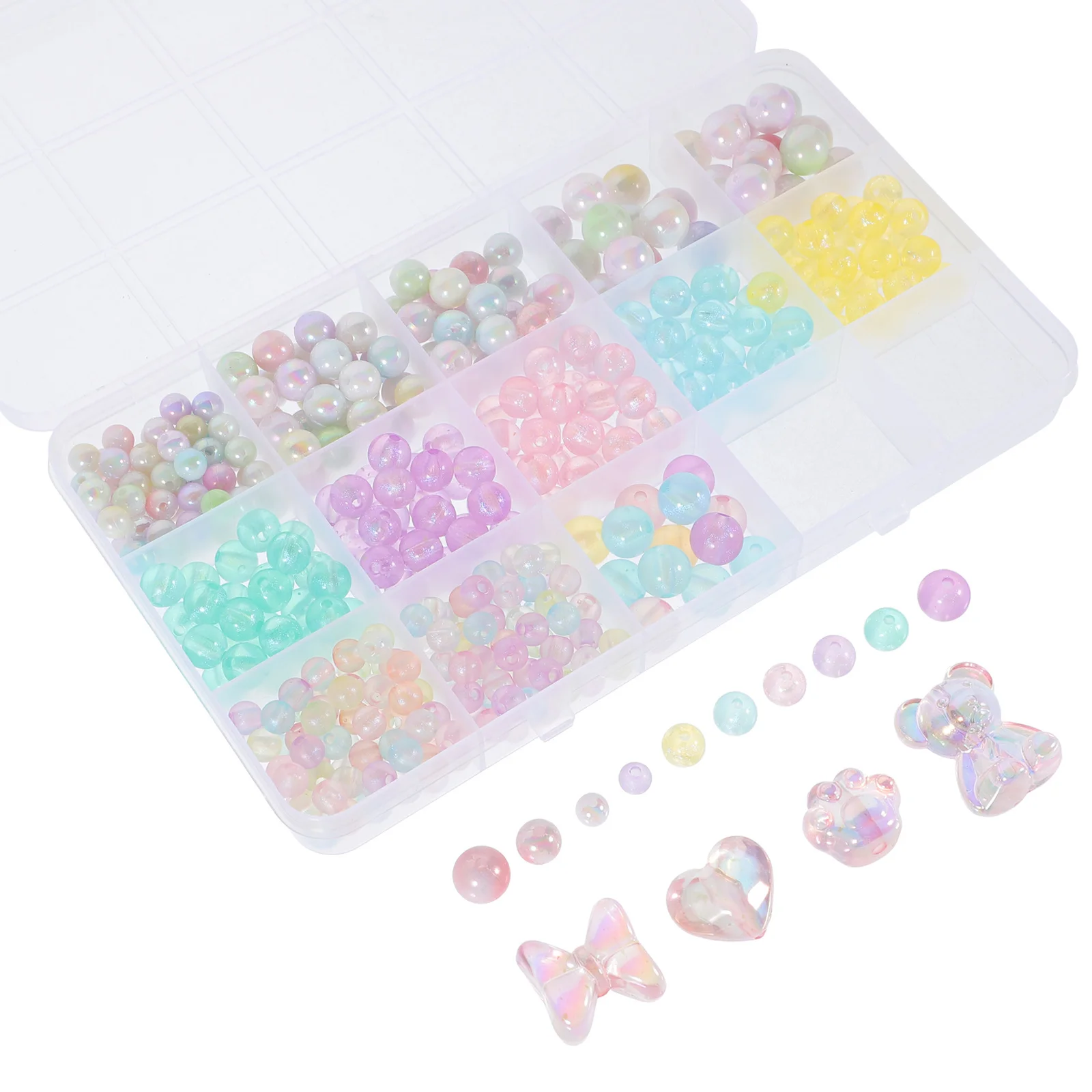 1Set Night Glow Kralen Acryl DIY Ketting Armband Craft Spacer Losse Kralen Sieraden Maken Accessoires