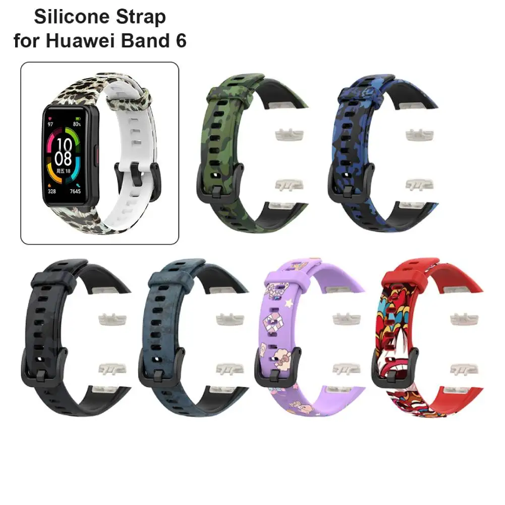 Soft Silicone Adjustable Bracelet Strap Watch Band Wristband Replacement for Huawei Band 6/4/2/Band 6/4/2 Pro GT2/GT2 pro strap