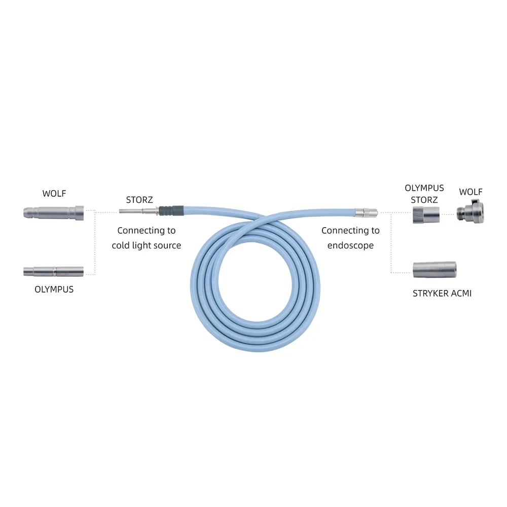 

Compatible Transmitting Bundle Laparoscopic Fiber Optic Medical Rigid Endoscope Light Guide Cable for Cold LED Light Source