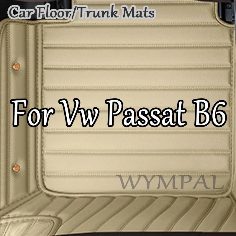 

Роскошные автомобильные коврики на заказ для VW Vw Passat B6 2005-2011 года, экологически чистые кожаные автомобильные аксессуары, детали интерьера