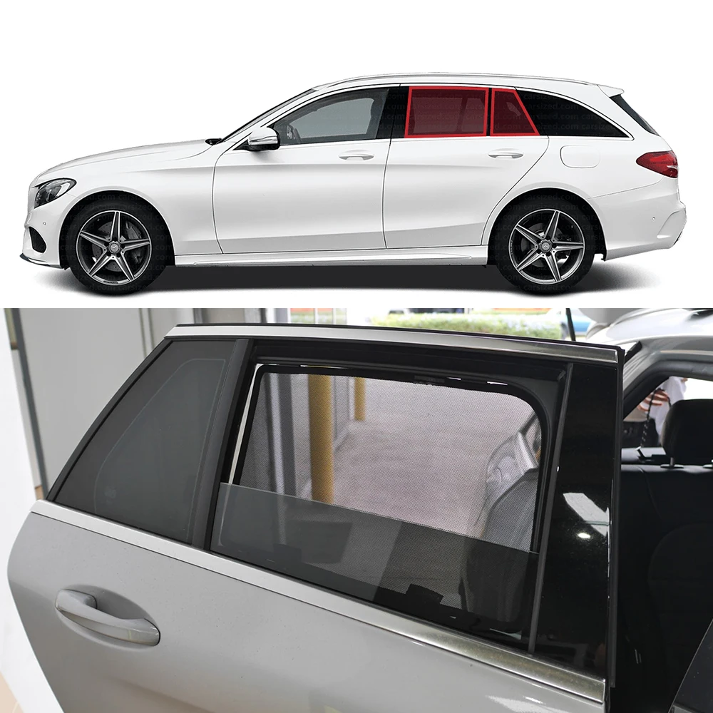 

For Mercedes Benz C Class W205 S205 Avant Wagon 2016-2021 Car Sunshade Visor Front Rear Windshield Curtain Side Window Sun Shade