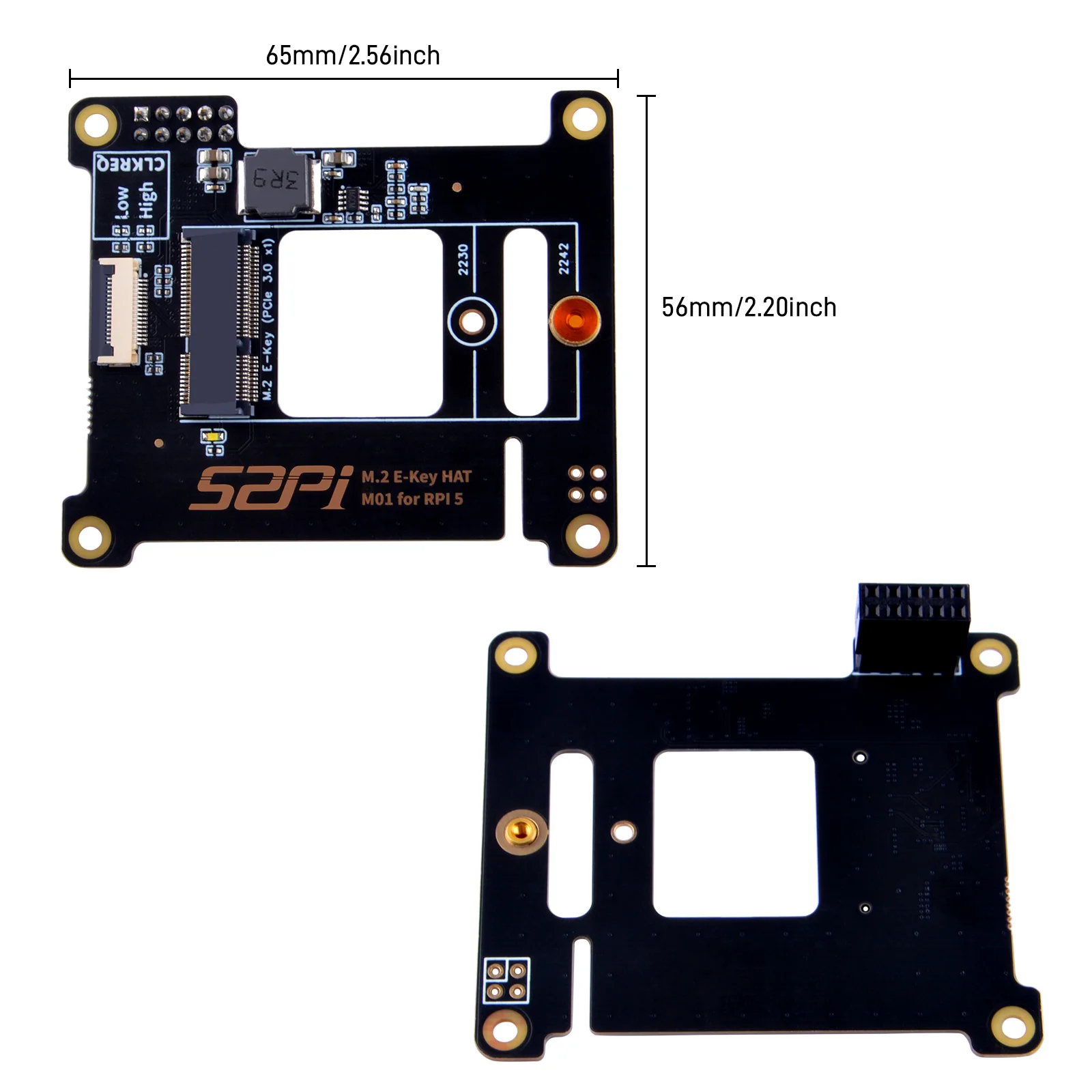 52Pi Raspberry Pi 5 M01 M.2 2242 E-klucz cylinder 2230/2242 gniazdo rozszerzeń dla Raspberry Pi 5