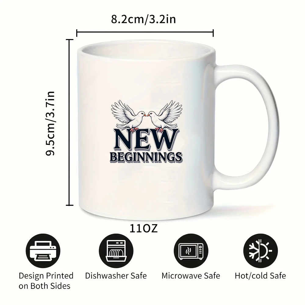 كوب 11 أونصة + كوب حمامة السلام بداية جديدة + كوب مشروبات باردة وساخنة للأطفال - هدية عيد الميلاد للعائلة والمكتب #3