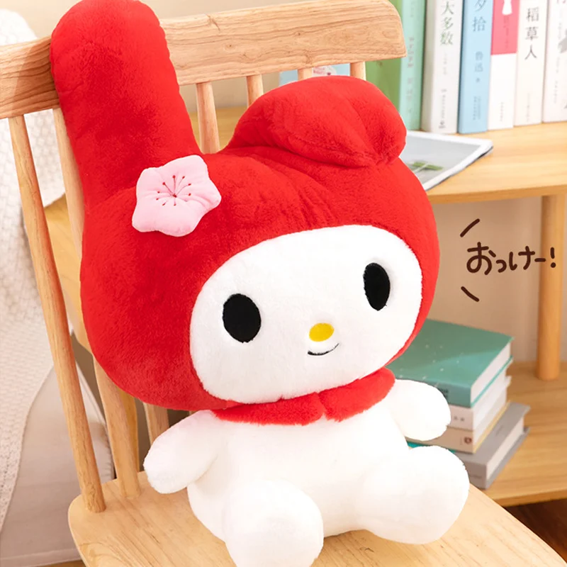 Kawaii Red Melody Plushies Sanrio Character My Melody Cute Soft Plush Dolls Christmas Gifts For Children