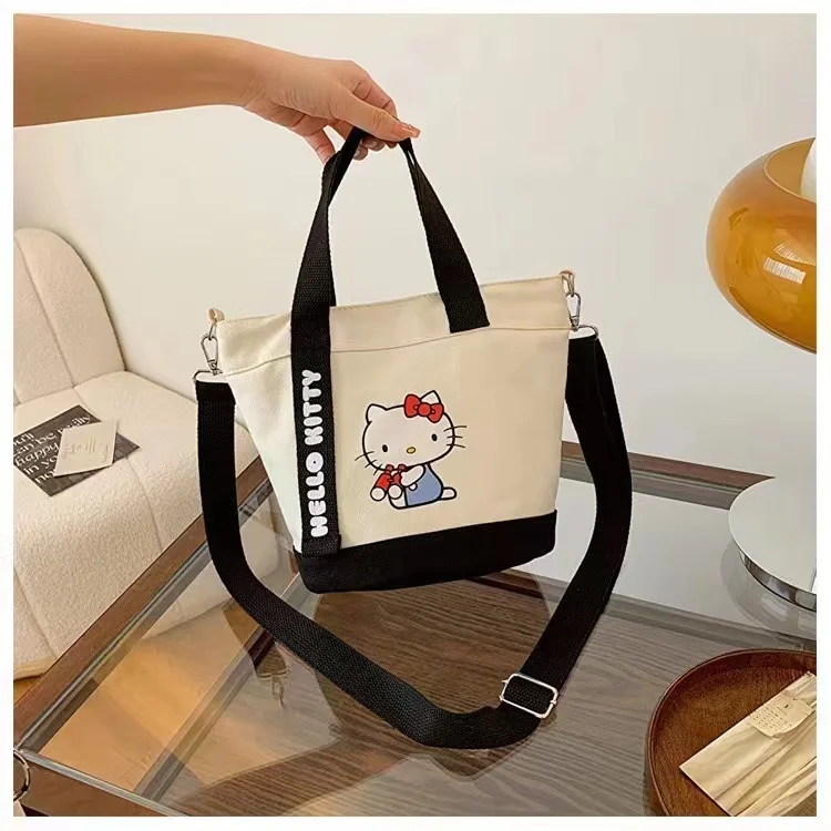 Sanrio Bag Kawaii Cinnamoroll Handbag Tote Plushie Shoulder Messenger Bags Kuromi Hello Kitty Stuffed Makeup Backpack Gift image 4