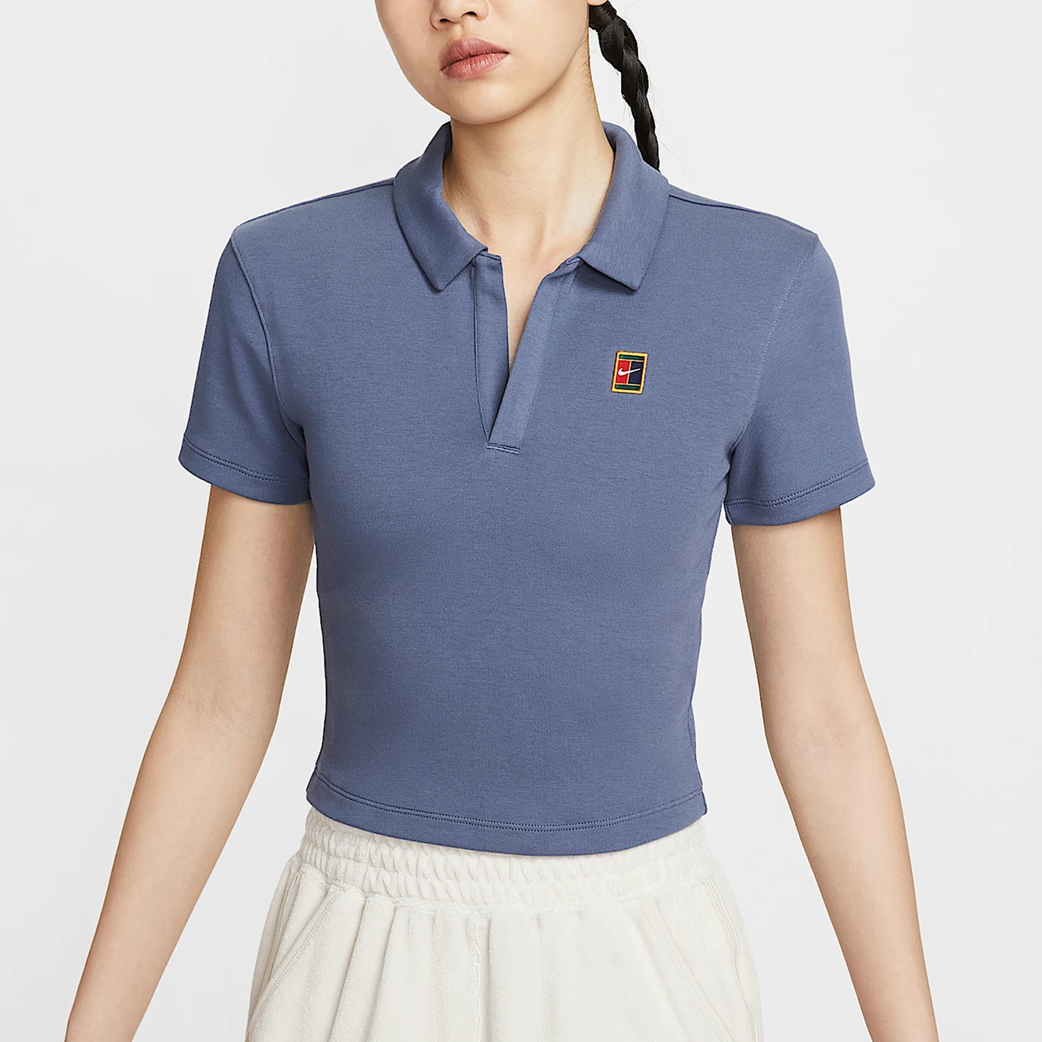 

Nike genuine Court Heritage Women's Short Knit Short Sleeve HJ8993-491