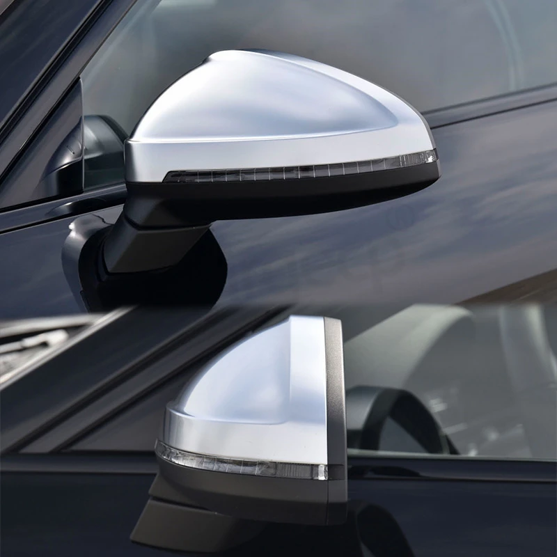 For Audi A4 A5 S4 S5 B9 RS4 RS5 2017-2023 Rearview Mirror Cover Side Wing Protect Frame Covers Trim Silver Matte Chrome Shell