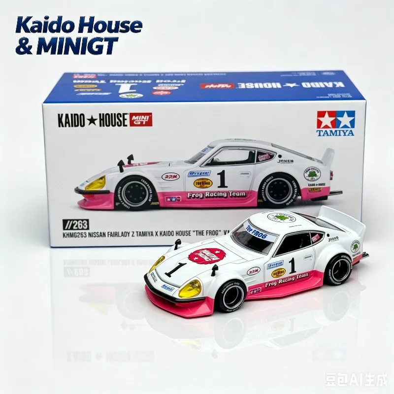 Kaido House x MINIGT 1:64 # 263 Nissan Fairlady Z TAMIYA alloy car model static ornament, adult collectibles, holiday gifts.