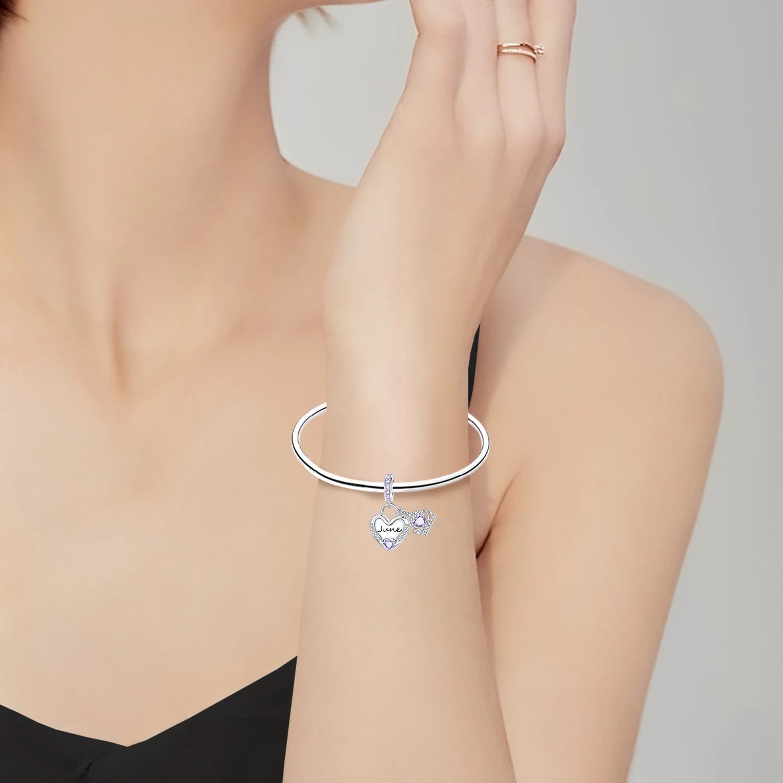 925 Sterling Zilveren June Hartvormige Kroon Hanger Fit Originele Pandora Bedels Armbanden Vrouwen Diy Sieraden Cadeau