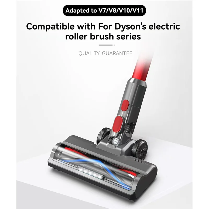 Акция! Сменная головка для Dyson V7 V8 V10 V11 V15 со светодиодной лампой для пыли, V-образная насадка-щетка для ковров и парсиных полов