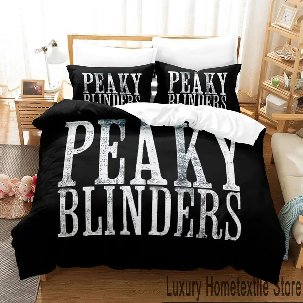 3D cetak Fashion Peaky TV Blinders Set tempat tidur anak laki-laki perempuan Twin Queen ukuran King selimut penutup sarung bantal tempat tidur anak laki-laki Dewasa kamar tidur