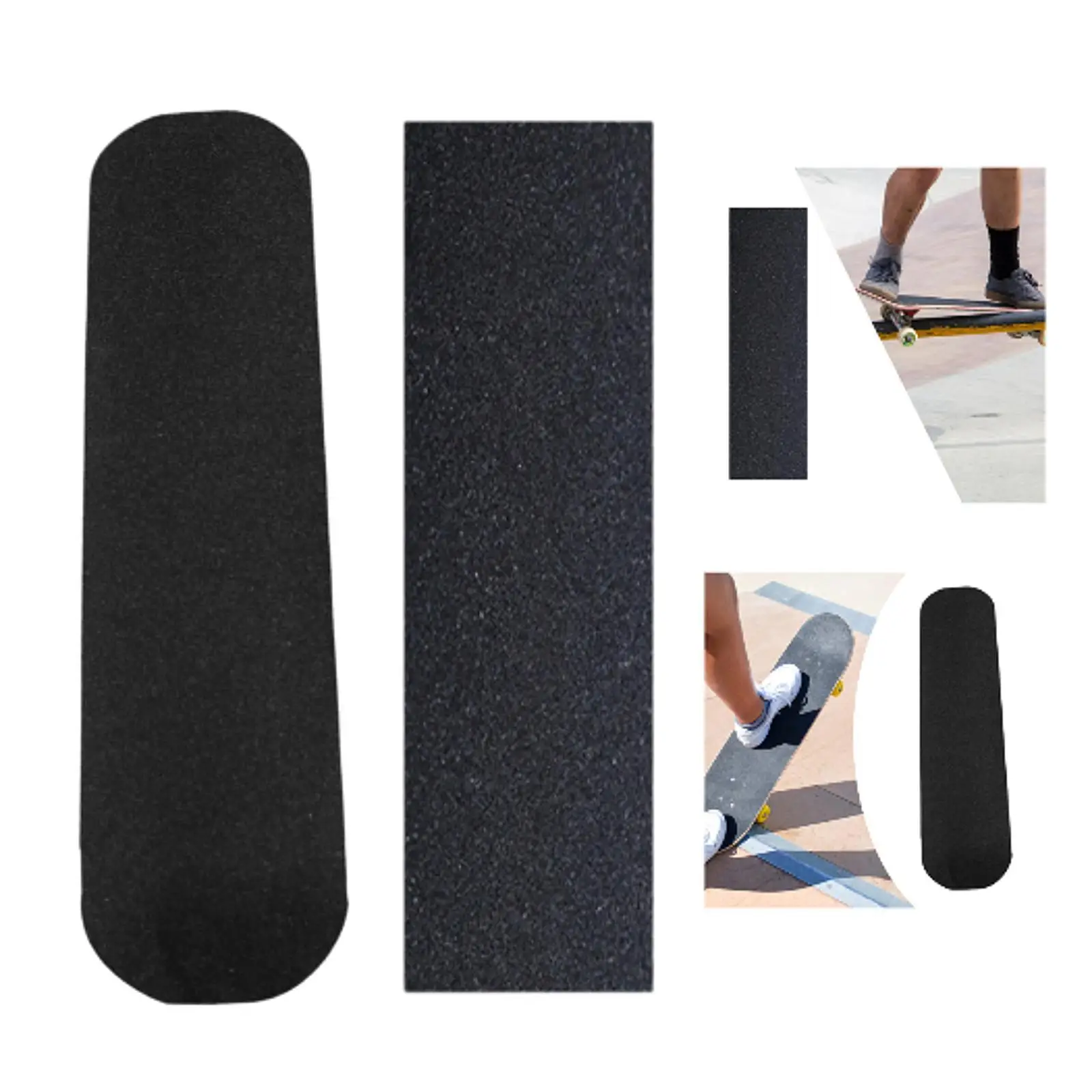 

Long Skateboard Grip Tape Anti Slip Practical Black Longboard Supply for Skate Board Decks Self Sticky 31.89x8.27" Sand Paper
