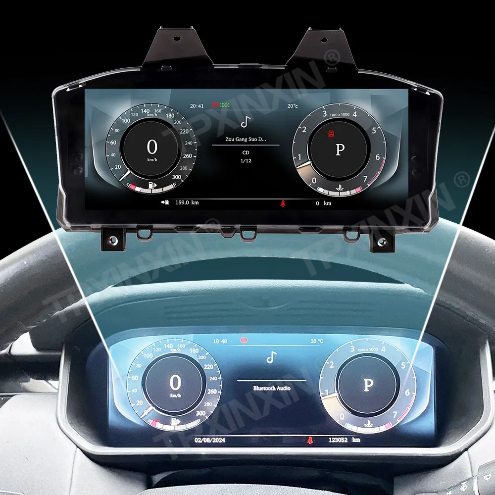 For Land Rover Discovery 2017~2021 Car Digital Virtual Cockpit Three-Piece Set Android Screen Instrument Air Conditioning Panel