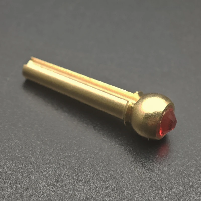 6 pçs/set colorido guitarra acústica ponte pino diamante estilo corda pinos unhas seis cores ouro