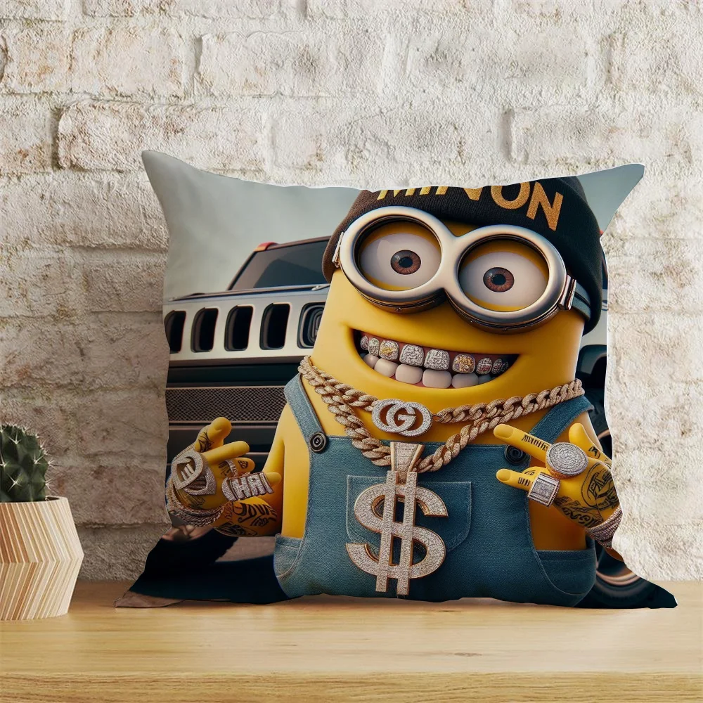 Cushion Cover MINISO Minions Duplex Printing Throw Pillow Covers Personalized Gifts Halloween Decorative Cushions Christmas Home