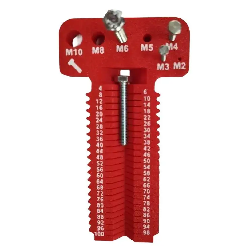 Screw Measuring Tool M2-M10+L4-100mm High Precisions Screw Sizing Instrument Screw Gauge Measurement Tool