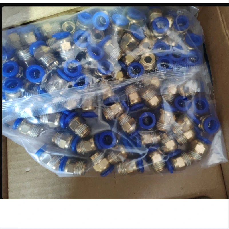 Suitable for Pneumatic Quick Insertion Pipe Connector PC10-03 Thread Through 4-M5/PC6-01/PC8-02/PC12-04/16
