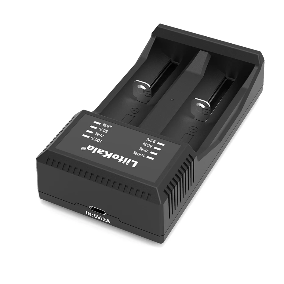LiitoKala Lii-C2 uniwersalna ładowarka 3.7V pasuje do 18650 21700 26650 17500 1.2V AA AA SC baterie, może załadować 21700 z PCB.
