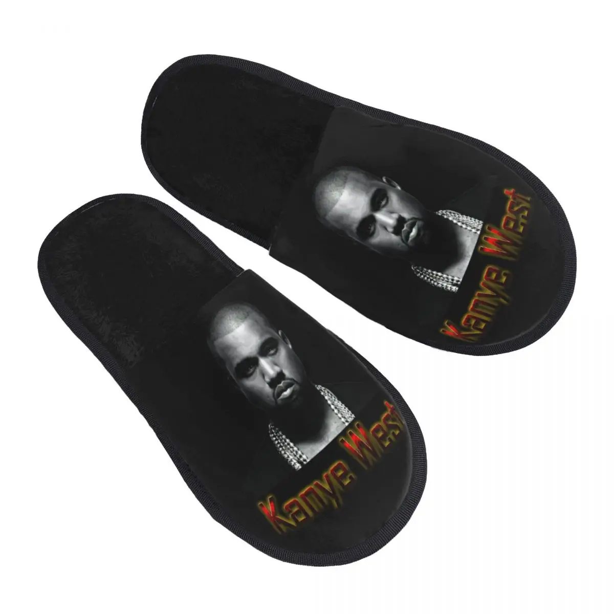 

Custom Cool Kanye West House Slippers Women Comfy Memory Foam Slip On Hotel Slipper Shoes