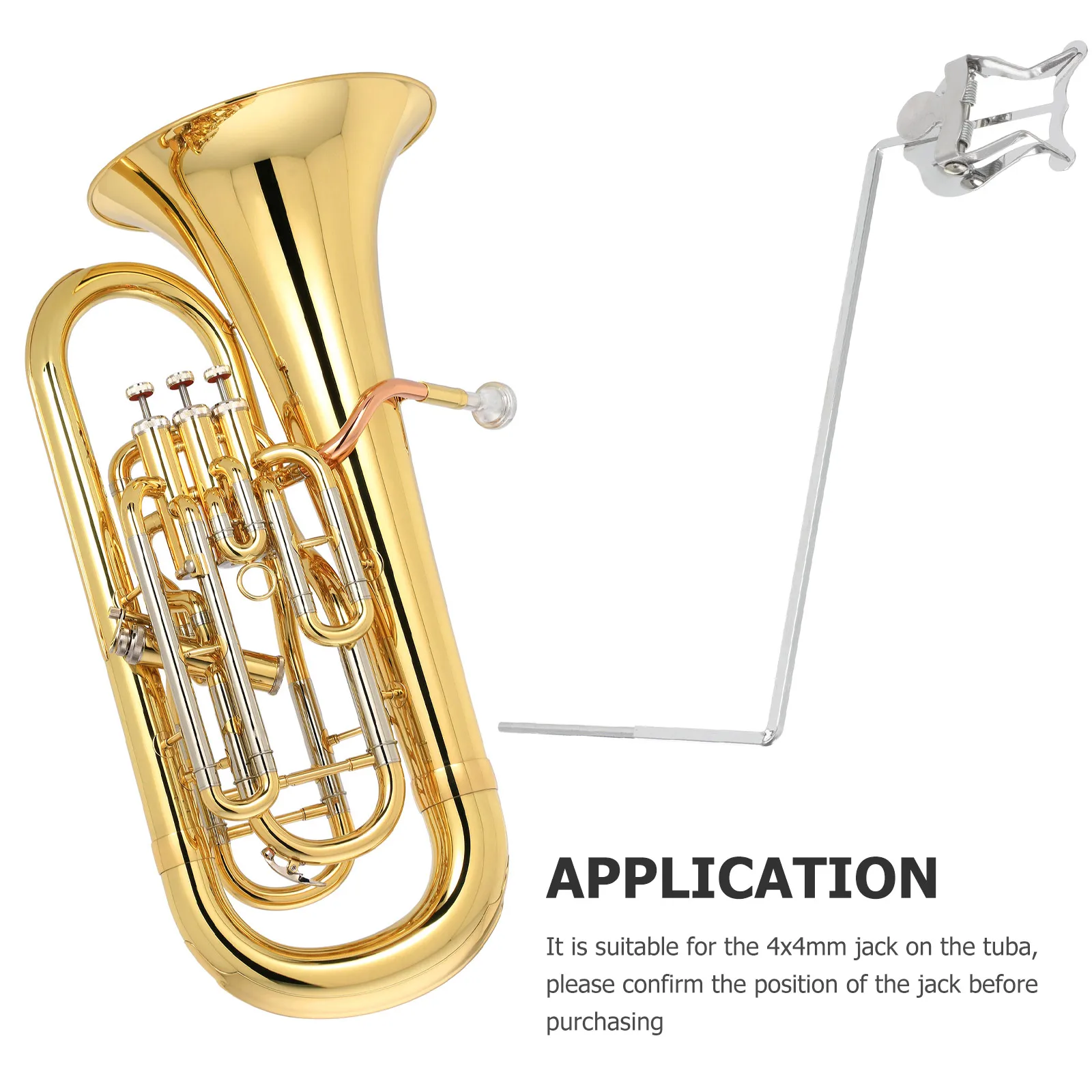 

Portable Music Sheet Clip Durable Iron Material Bass Tuba Lyre Holder Clamp Accessory Lightweight Musical Instrument