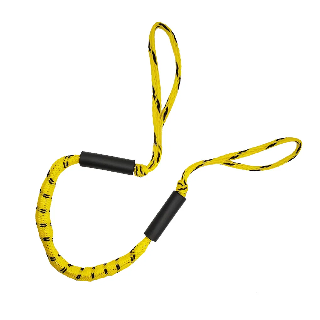 Dock Rope Boat Mooring Cord Securing Mooring Line for Kayak Jet Motorboat Docking Accessory, Yellow, Black, Dot