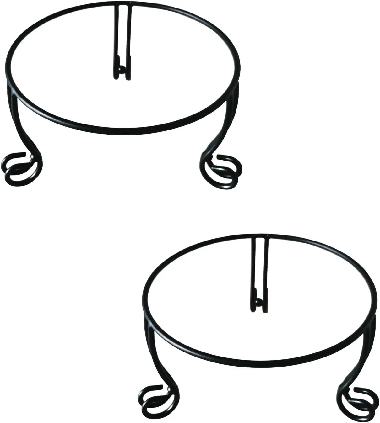 

Набор из 2 металлических подставок для садовых шаров диаметром 10-12 дюймов, подставок для растений, чаш для птичьих поилок, черный цвет