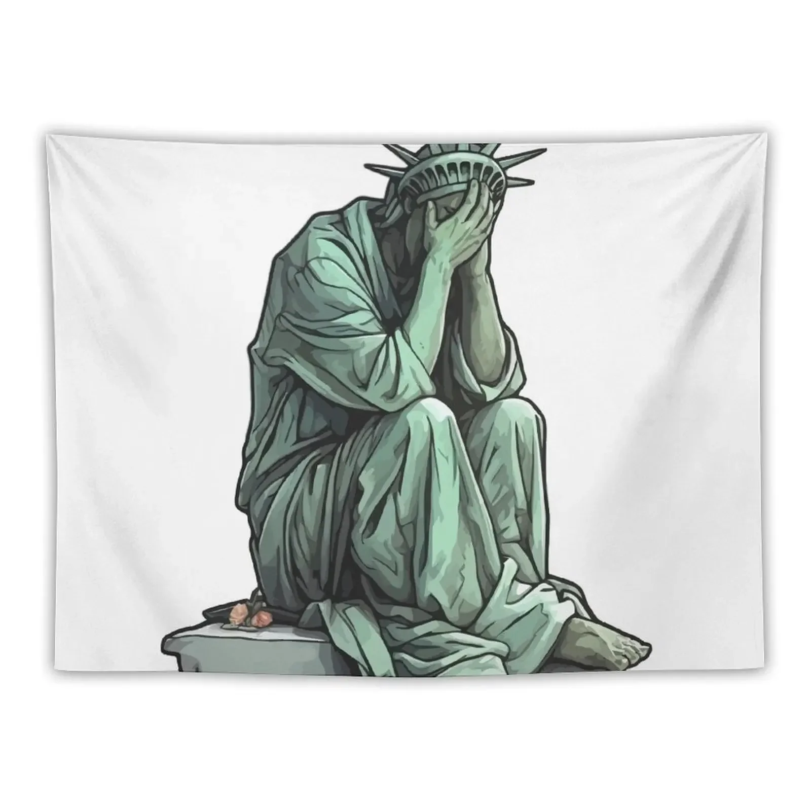 

Statue of liberty crying Tapestry Decorations For Room Wall Hanging Things To Decorate The Room Bedrooms Decor Tapestry