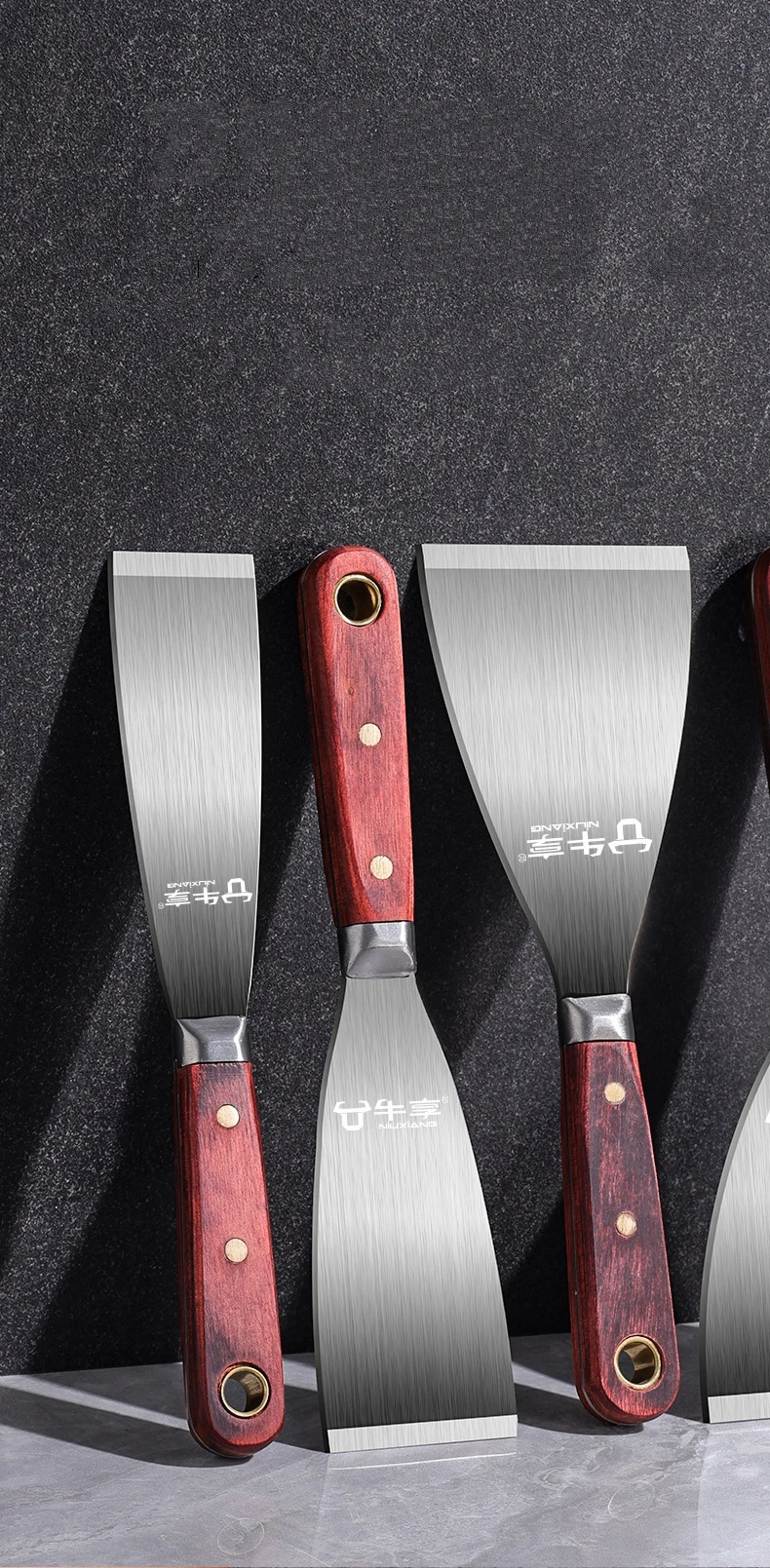 سميكة المعجون مكشطة سكين دريوال بلاط التجصيص مجرفة أداة جدار تنظيف مجرفة البناء ملعقة للضغط والمعجون