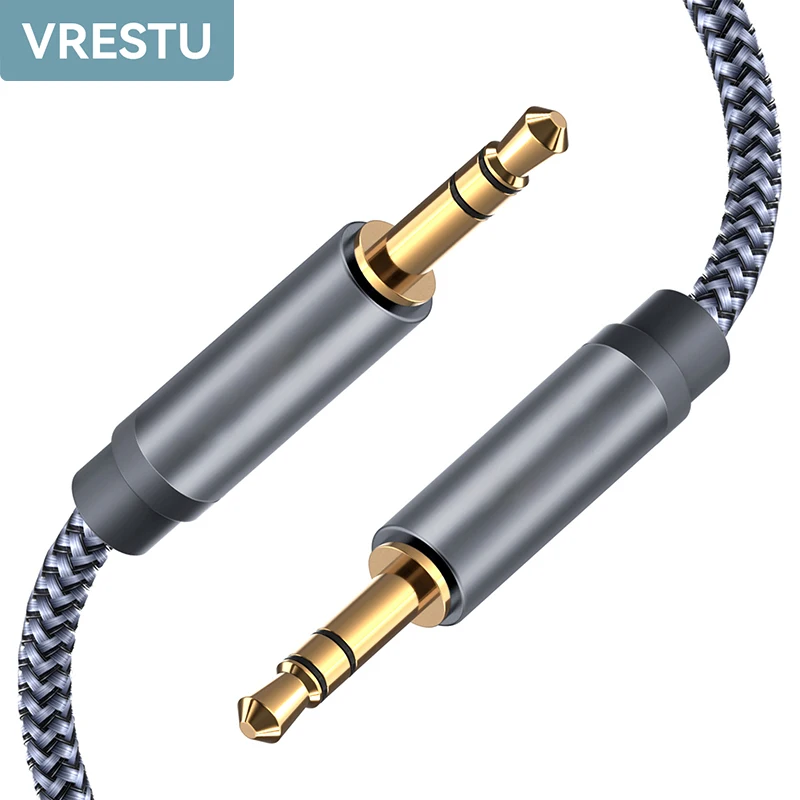 

3.5mm Jack AUX HiFi Audio Extension Cable Male to Male Stereo AUX Auxiliary Adapter Wire for Car Headphone Speaker Laptop PC MP3