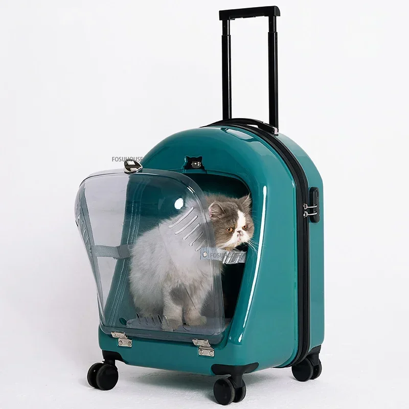 Modern Pet Stroller For Case Cats Dog Outdoor Supplies Breathable Portable Pet Luggage Carrier Trolley With Universal Wheel Cart