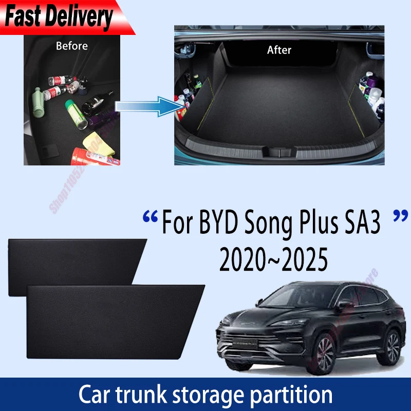 For BYD Song Plus SA3 2020~2025 2021 2022 2023 Trunk Storage Partition Multifunction Storage Auto Interior Parts