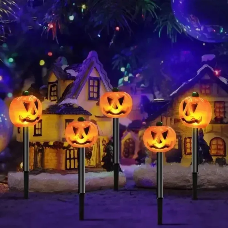 Halloween Outdoor Kürbis Rasen Boden Einfügung Lampe Solar Energie Hof Wasserdichte Dekoration Lampe Garten Terrasse Atmosphäre