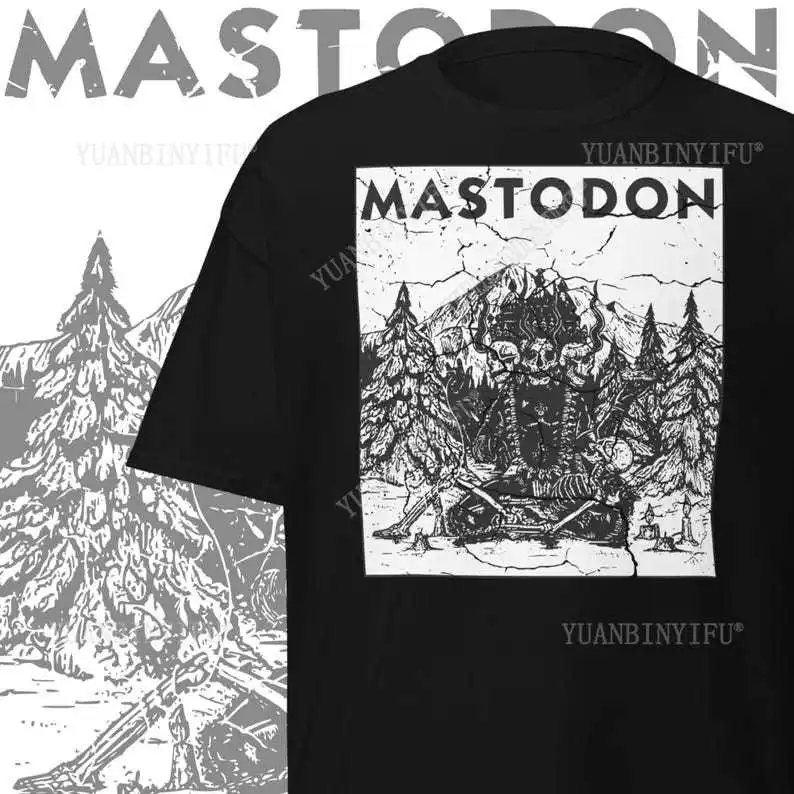 

Mastodon Band T-Shirt: Mythological Album Art Metalhead Thrasher Clothing cotton Vintage round neck Streetwear Tees Short Sleeve