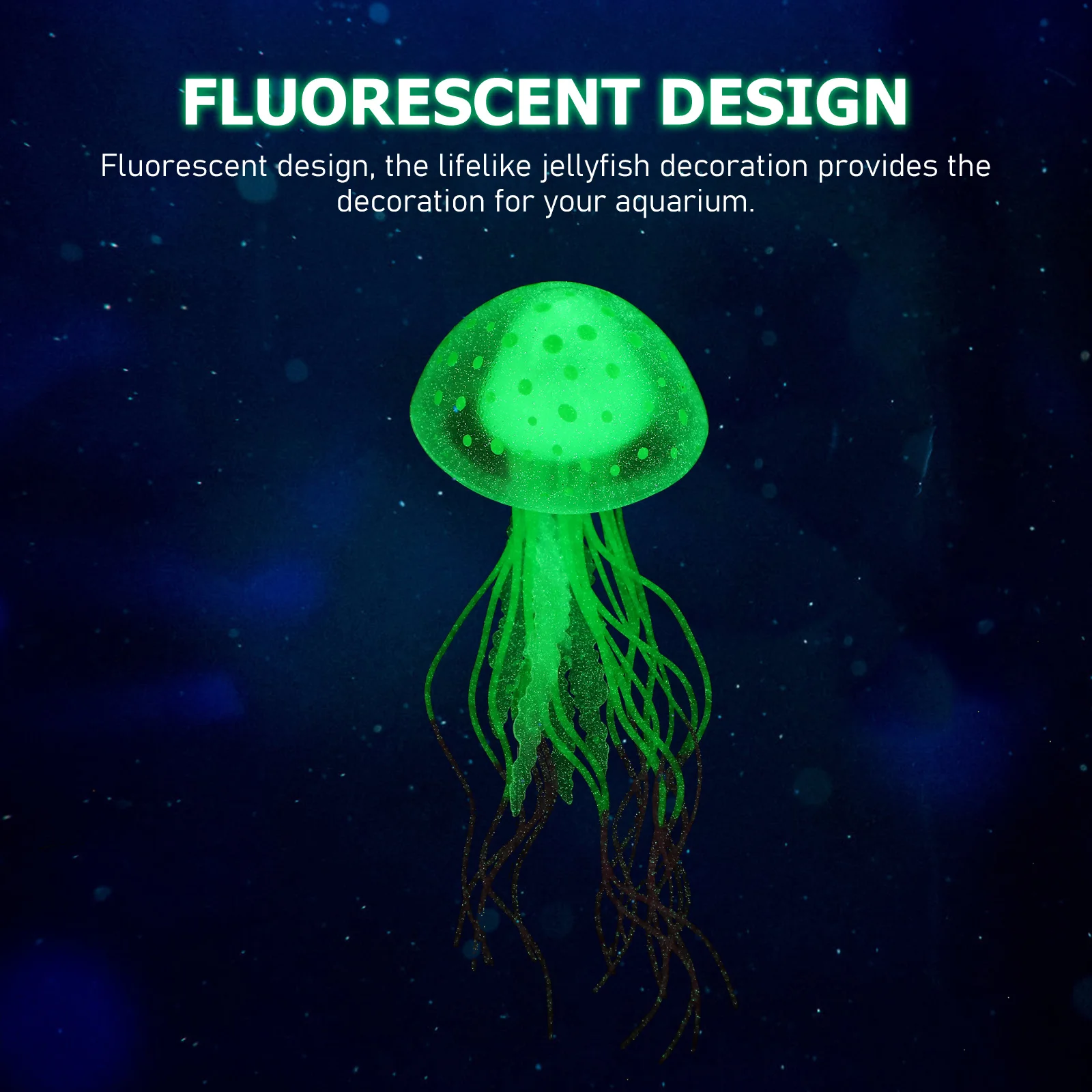 

Realistic Glowing Jellyfish Decor for Aquarium Soft Silicone Fake Marine Ornament Vivid Underwater Landscape Decoration