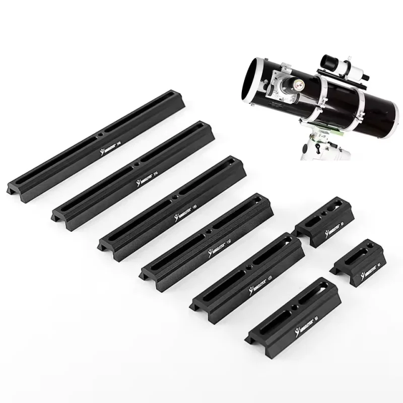 Black Dovetail Multi-purpose Dovetail Groove 45/60/90/120/150/180/210/240mm Guide Mirror Dovetail Plate Astronomical Accessories