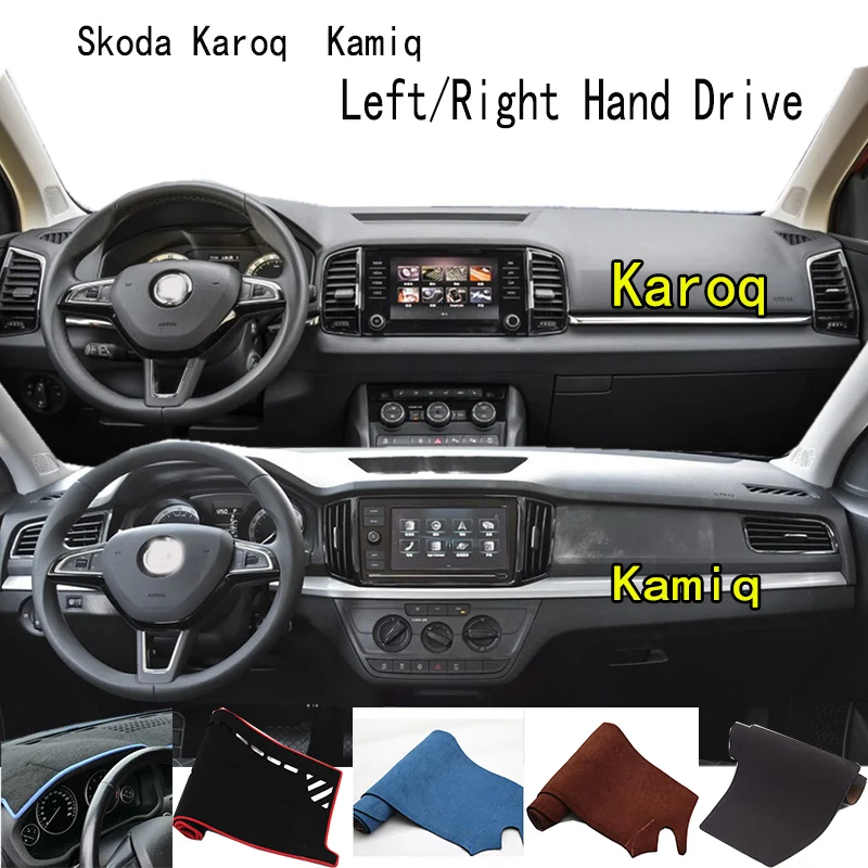 For Skoda Karoq Kamiq Accessories Dashboard Cover Instrument Panel Dash Mat Dashmat Protective Pad