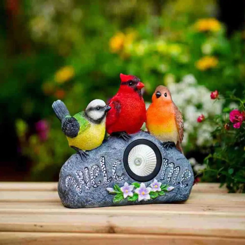 Garden Decor Parrot Ornament Miniature Landscape Ornament Animal Statue Bird Animal Fake Bird Garden Decor Resin Bird Statue