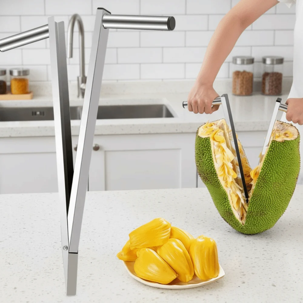 Stainless Steel Jackfruit Opener Effort-saving Manual Jackfruit Cracker Thickened Ergonomic Handle Durian Opener Fruit Shop