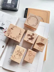 Vintage Forest Story Wooden Rubber Stamp for DIY Scrapbooking Photo Album Card Making