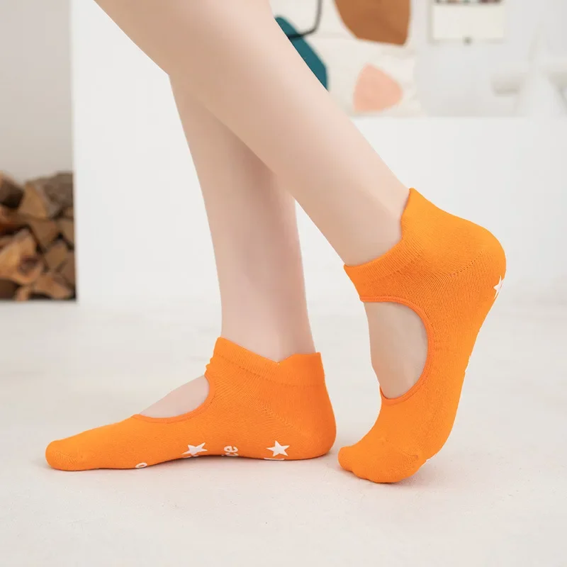 Spring and Summer Women Anti Slip Yoga Socks Indoor Sport Cotton Pilates Sock Ventilation Ballet Professiona Dance Training Sock