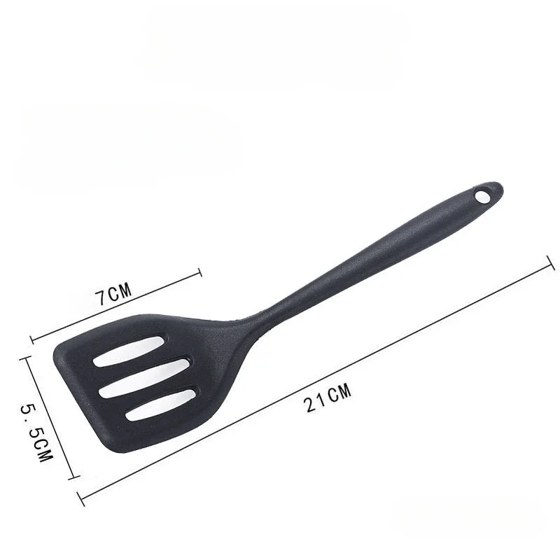 1Pc Silicone Slotted Turner Kitchen Cooking Tools Non-Stick Cooking Spatula Pancakes Frying Pan Shovel Silicone Cooking Utensils