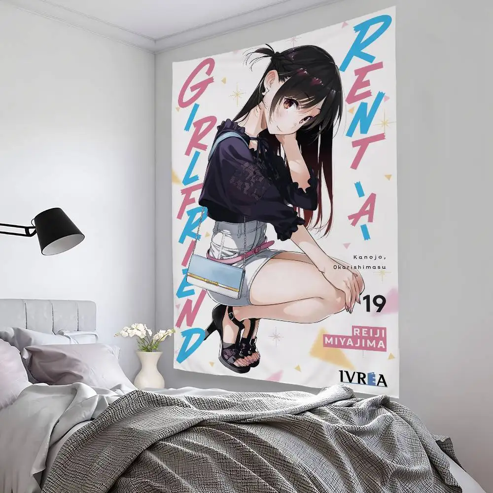 استئجار صديقة Chizuru Mizuhara نسيج غرفة نوم المعيشة بار حديقة في الهواء الطلق ستوكات مهرجان الديكور خلفية راية