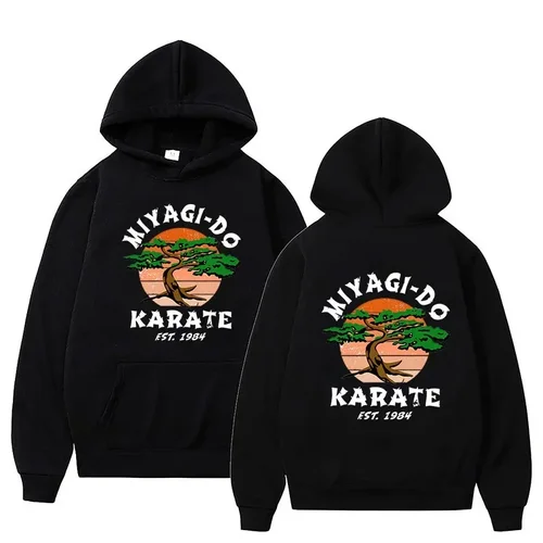 Imagen 1 del producto Sudadera con capucha clásica de Anime Cobra Kai Miyagi Do, sudadera con capucha de otoño e invierno, jersey cómodo y de moda para hombre